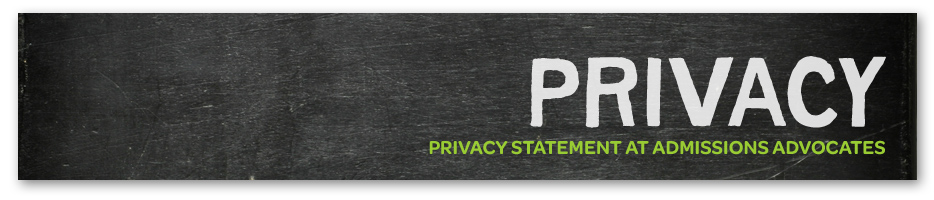 Privacy Statement at Admissions Advocates